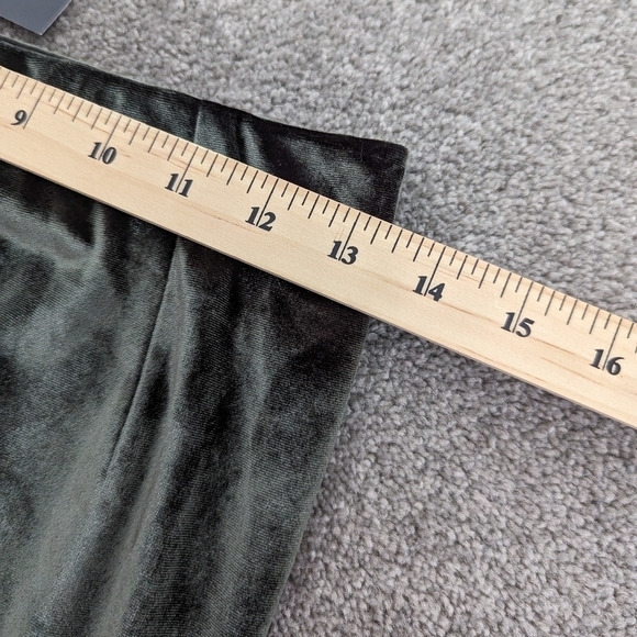 DARK green velvet velour skirt size Medium BNWT - Picture 7 of 7